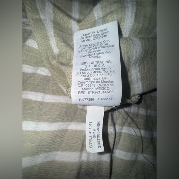 Madewell Whisper 100% Cotton Tank Top Striped Casual V-Neck Pocket. Size S NWOT - Picture 12 of 13